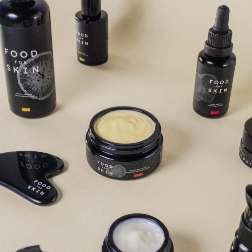 Food for Skin cosmetica merk met natuurlijke huidverzorgingsproducten.